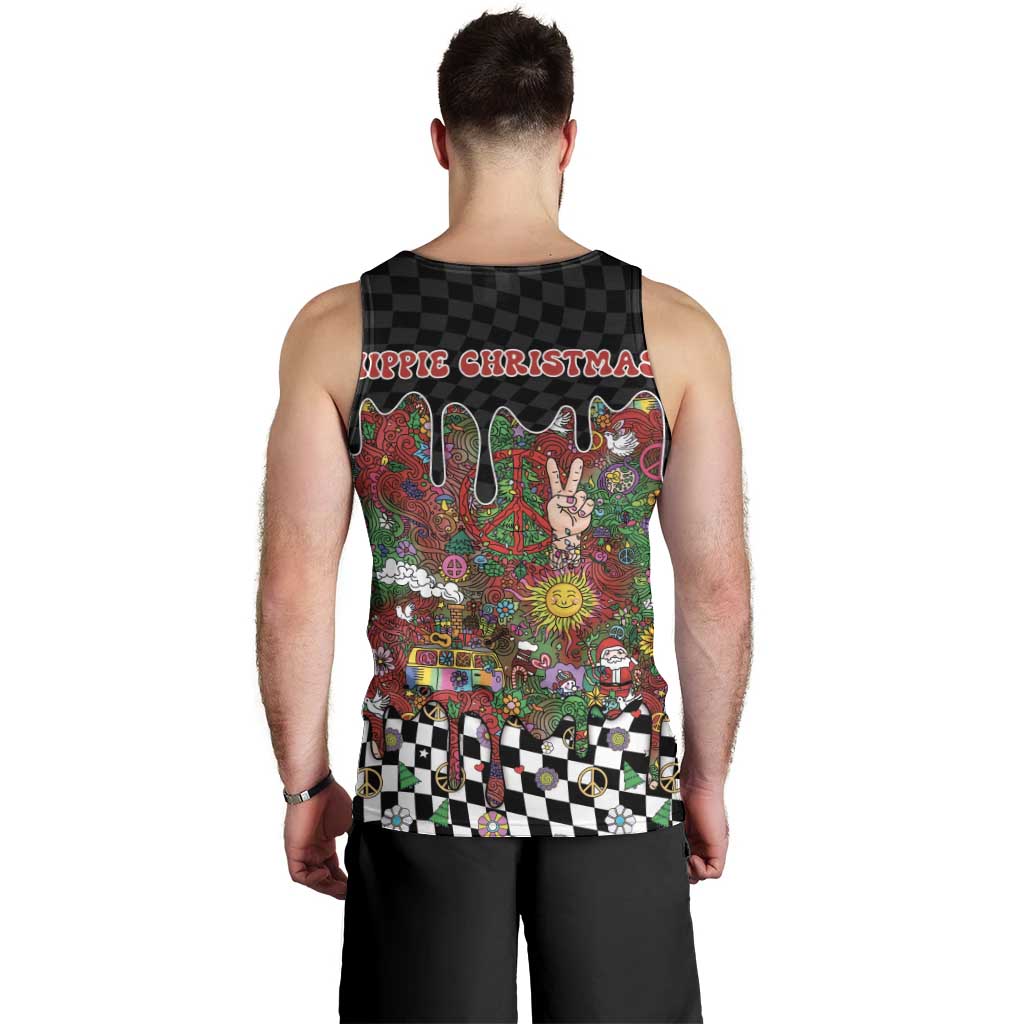 Hippie Christmas Men Tank Top Doodle Style - Wonder Print Shop