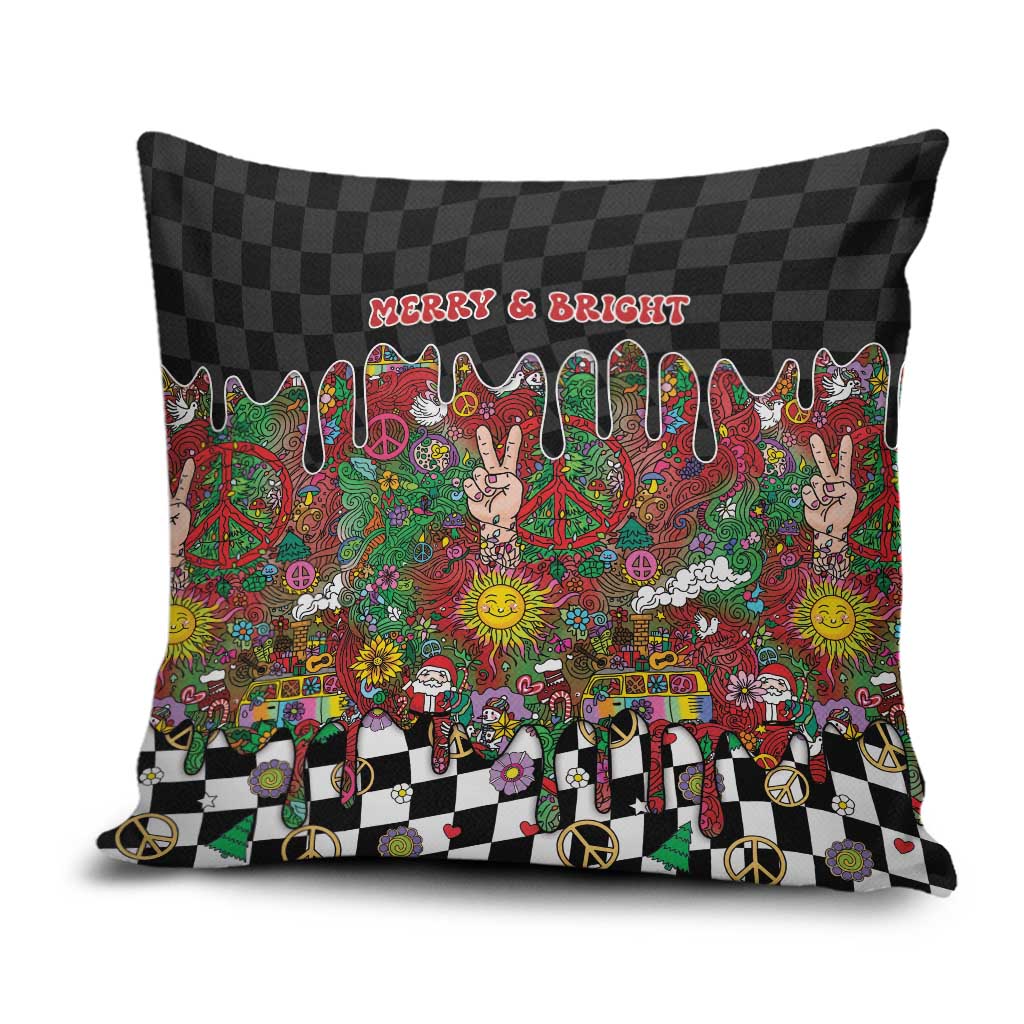 Hippie Christmas Pillow Cover Doodle Style - Wonder Print Shop