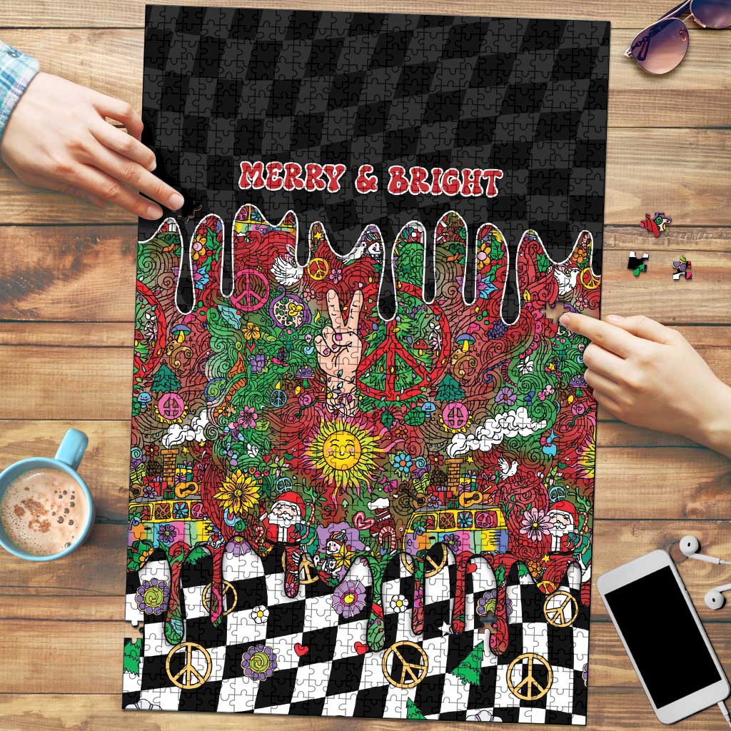 Hippie Christmas Puzzle Doodle Style - Wonder Print Shop