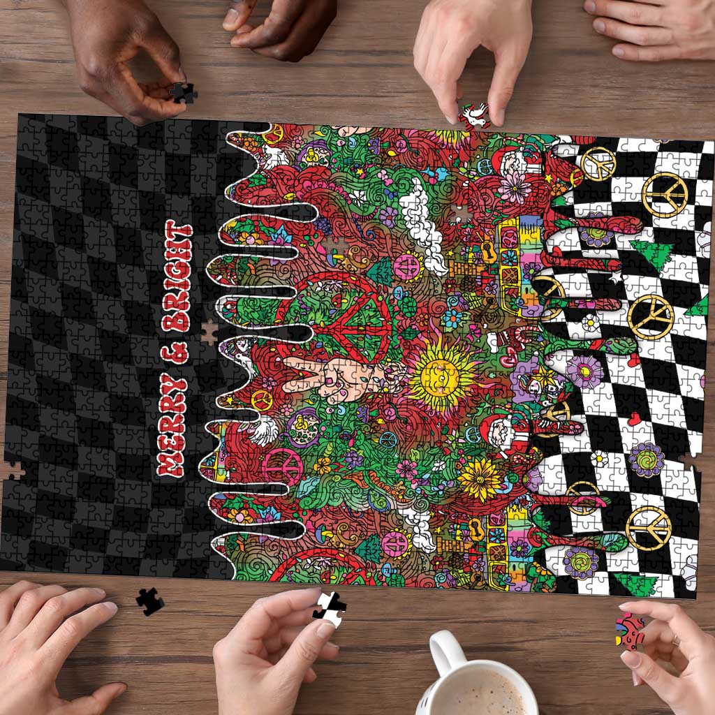 Hippie Christmas Puzzle Doodle Style - Wonder Print Shop
