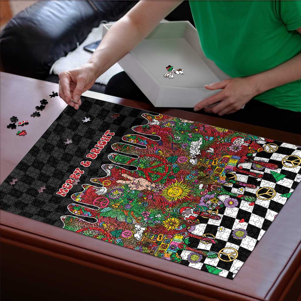 Hippie Christmas Puzzle Doodle Style - Wonder Print Shop