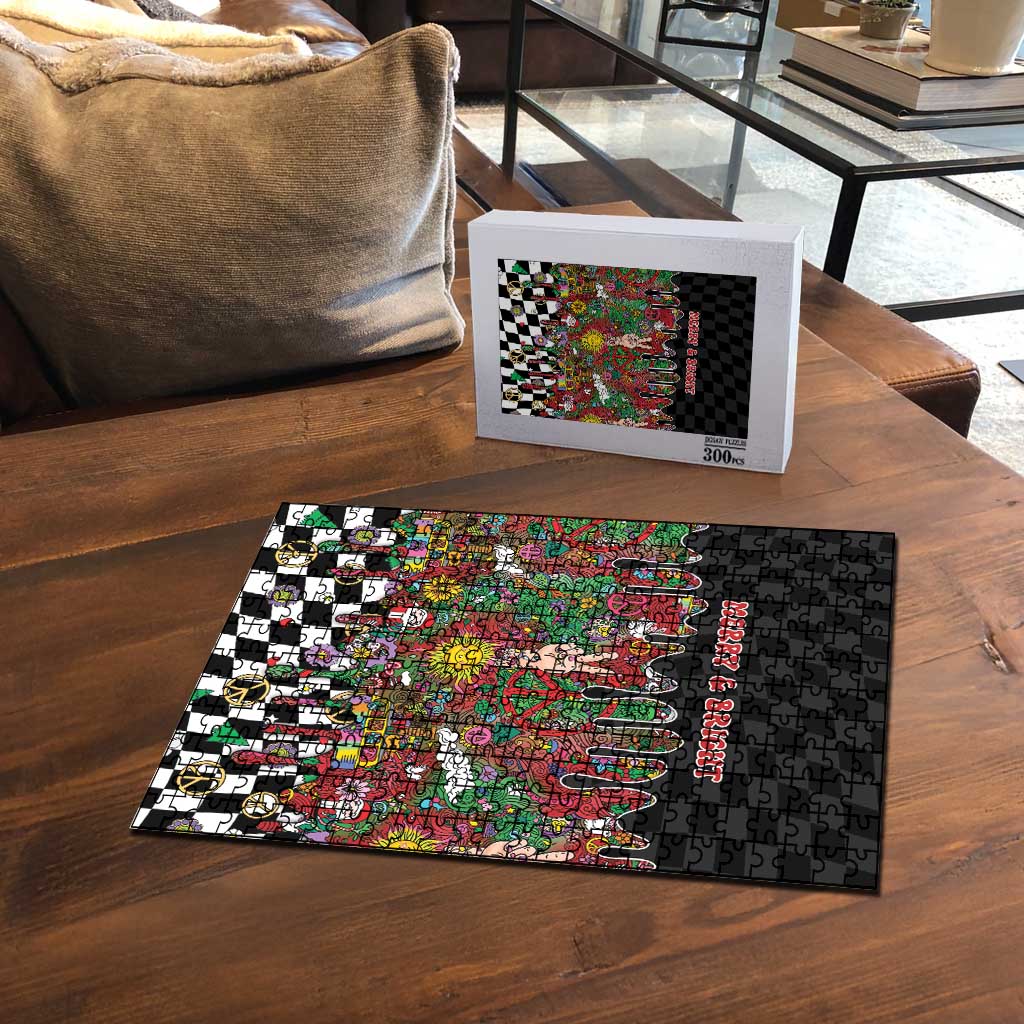 Hippie Christmas Puzzle Doodle Style - Wonder Print Shop