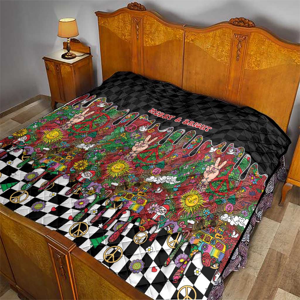 Hippie Christmas Quilt Doodle Style - Wonder Print Shop