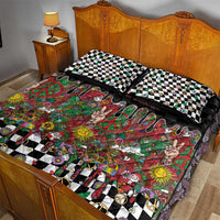 Hippie Christmas Quilt Bed Set Doodle Style - Wonder Print Shop