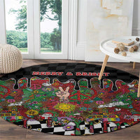 Hippie Christmas Round Carpet Doodle Style - Wonder Print Shop