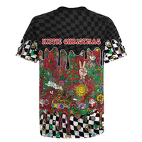 Hippie Christmas Rugby Jersey Doodle Style - Wonder Print Shop