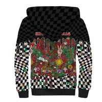 Hippie Christmas Sherpa Hoodie Doodle Style - Wonder Print Shop
