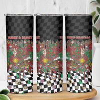 Hippie Christmas Skinny Tumbler Doodle Style - Wonder Print Shop