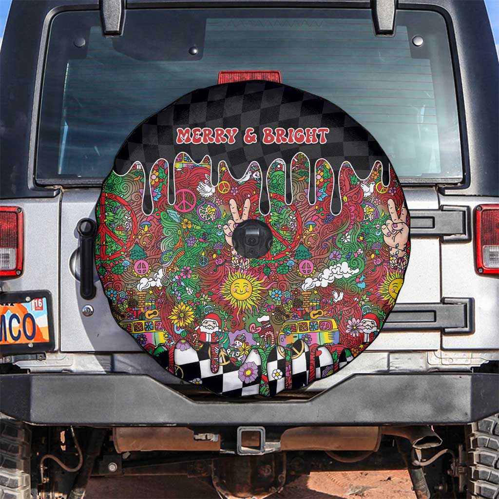 Hippie Christmas Spare Tire Cover Doodle Style - Wonder Print Shop