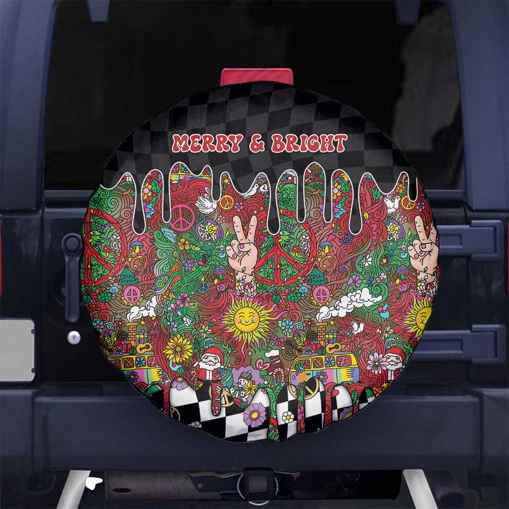 Hippie Christmas Spare Tire Cover Doodle Style - Wonder Print Shop