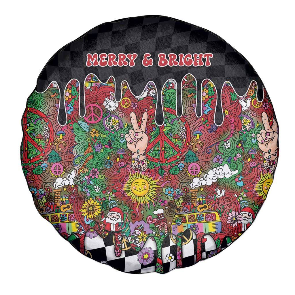 Hippie Christmas Spare Tire Cover Doodle Style - Wonder Print Shop