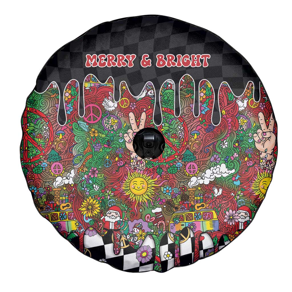 Hippie Christmas Spare Tire Cover Doodle Style - Wonder Print Shop