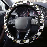 Hippie Christmas Steering Wheel Cover Doodle Style - Wonder Print Shop