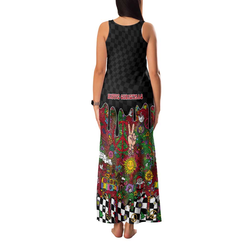Hippie Christmas Tank Maxi Dress Doodle Style - Wonder Print Shop