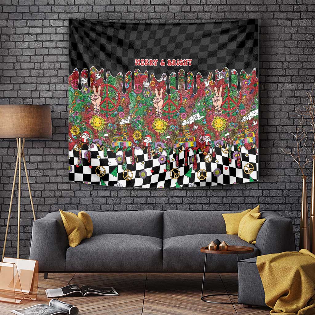 Hippie Christmas Tapestry Doodle Style - Wonder Print Shop
