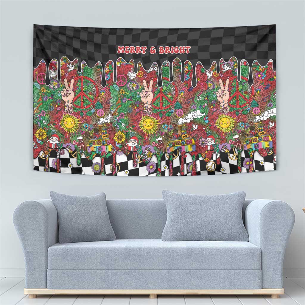 Hippie Christmas Tapestry Doodle Style - Wonder Print Shop