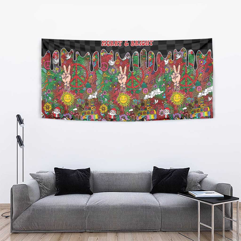 Hippie Christmas Tapestry Doodle Style - Wonder Print Shop