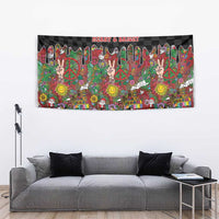 Hippie Christmas Tapestry Doodle Style - Wonder Print Shop