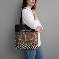 Hippie Christmas Tote Bag Doodle Style - Wonder Print Shop