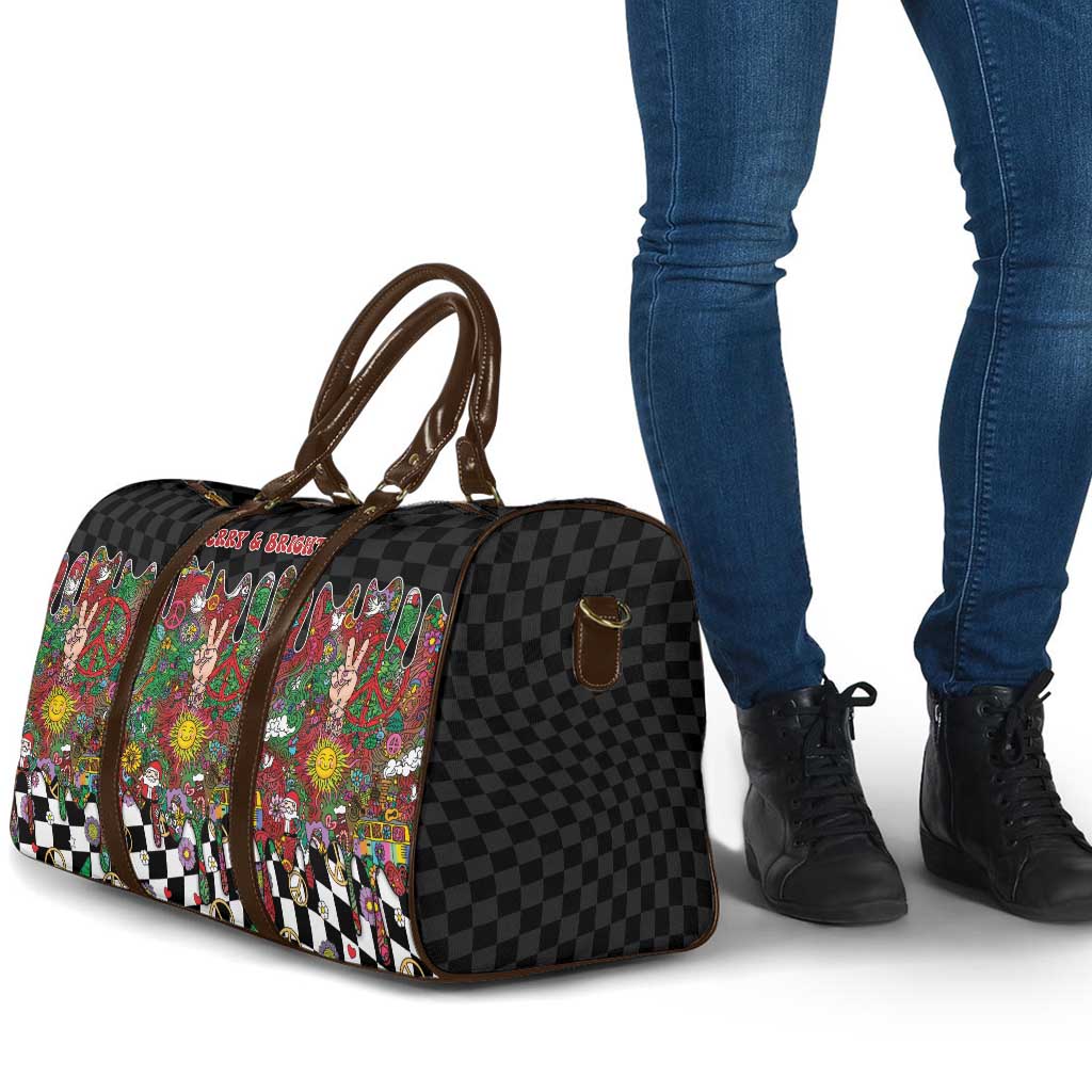 Hippie Christmas Travel Bag Doodle Style - Wonder Print Shop