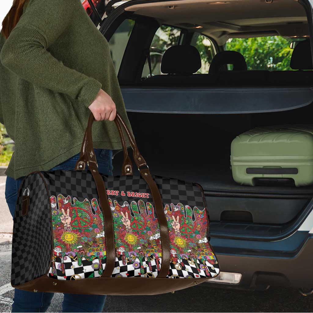 Hippie Christmas Travel Bag Doodle Style - Wonder Print Shop
