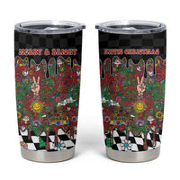 Hippie Christmas Tumbler Cup Doodle Style - Wonder Print Shop