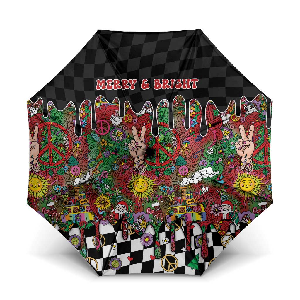 Hippie Christmas Umbrella Doodle Style - Wonder Print Shop