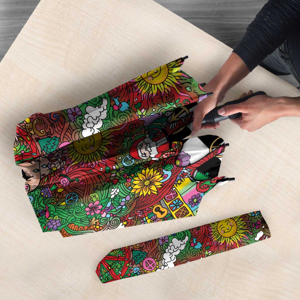 Hippie Christmas Umbrella Doodle Style - Wonder Print Shop