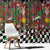 Hippie Christmas Window Curtain Doodle Style - Wonder Print Shop