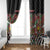 Hippie Christmas Window Curtain Doodle Style - Wonder Print Shop