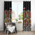 Hippie Christmas Window Curtain Doodle Style - Wonder Print Shop