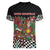 Hippie Christmas Women V-Neck T-Shirt Doodle Style - Wonder Print Shop