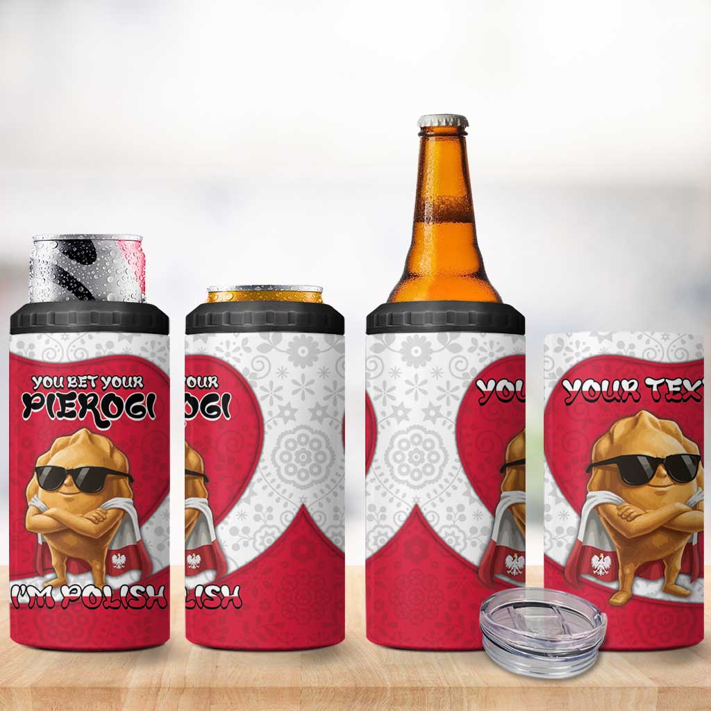 Personalized Poland 4 in 1 Can Cooler Tumbler The Cool Pierogi Funny Style