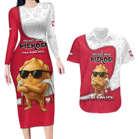 Personalized Poland Couples Matching Long Sleeve Bodycon Dress and Hawaiian Shirt The Cool Pierogi Funny Style