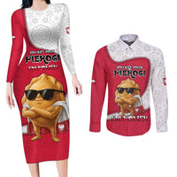 Personalized Poland Couples Matching Long Sleeve Bodycon Dress and Long Sleeve Button Shirt The Cool Pierogi Funny Style