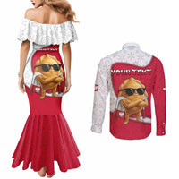 Personalized Poland Couples Matching Mermaid Dress and Long Sleeve Button Shirt The Cool Pierogi Funny Style