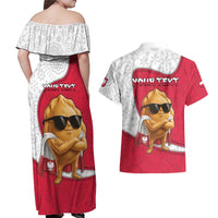Personalized Poland Couples Matching Off Shoulder Maxi Dress and Hawaiian Shirt The Cool Pierogi Funny Style