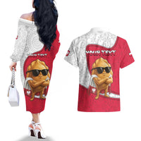 Personalized Poland Couples Matching Off The Shoulder Long Sleeve Dress and Hawaiian Shirt The Cool Pierogi Funny Style