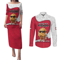 Personalized Poland Couples Matching Puletasi and Long Sleeve Button Shirt The Cool Pierogi Funny Style