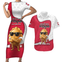 Personalized Poland Couples Matching Short Sleeve Bodycon Dress and Hawaiian Shirt The Cool Pierogi Funny Style