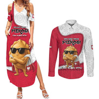Personalized Poland Couples Matching Summer Maxi Dress and Long Sleeve Button Shirt The Cool Pierogi Funny Style