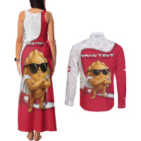 Personalized Poland Couples Matching Tank Maxi Dress and Long Sleeve Button Shirt The Cool Pierogi Funny Style