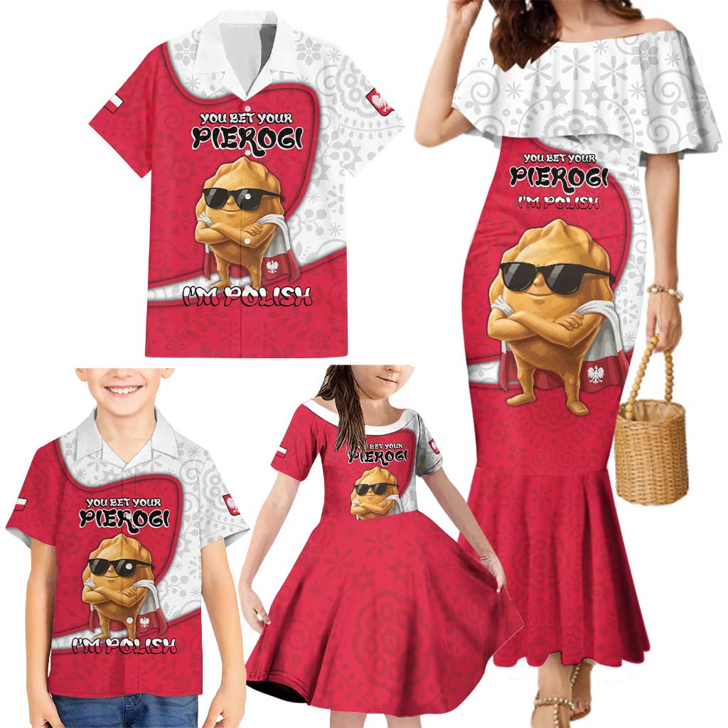 Personalized Poland Family Matching Mermaid Dress and Hawaiian Shirt The Cool Pierogi Funny Style