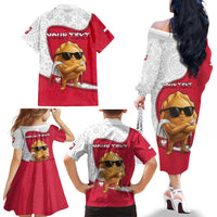 Personalized Poland Family Matching Off The Shoulder Long Sleeve Dress and Hawaiian Shirt The Cool Pierogi Funny Style