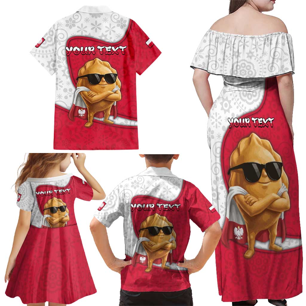 Personalized Poland Family Matching Off Shoulder Maxi Dress and Hawaiian Shirt The Cool Pierogi Funny Style