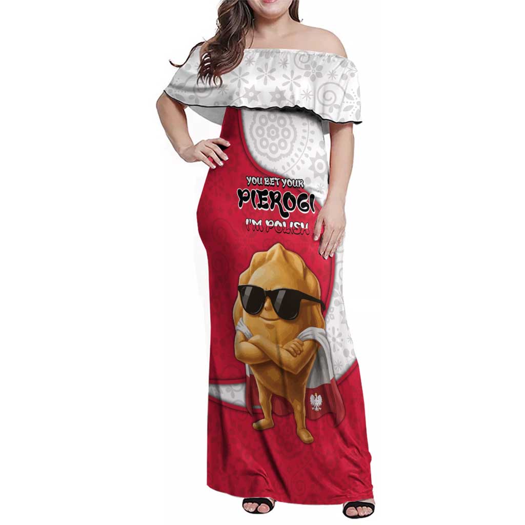 Personalized Poland Family Matching Off Shoulder Maxi Dress and Hawaiian Shirt The Cool Pierogi Funny Style