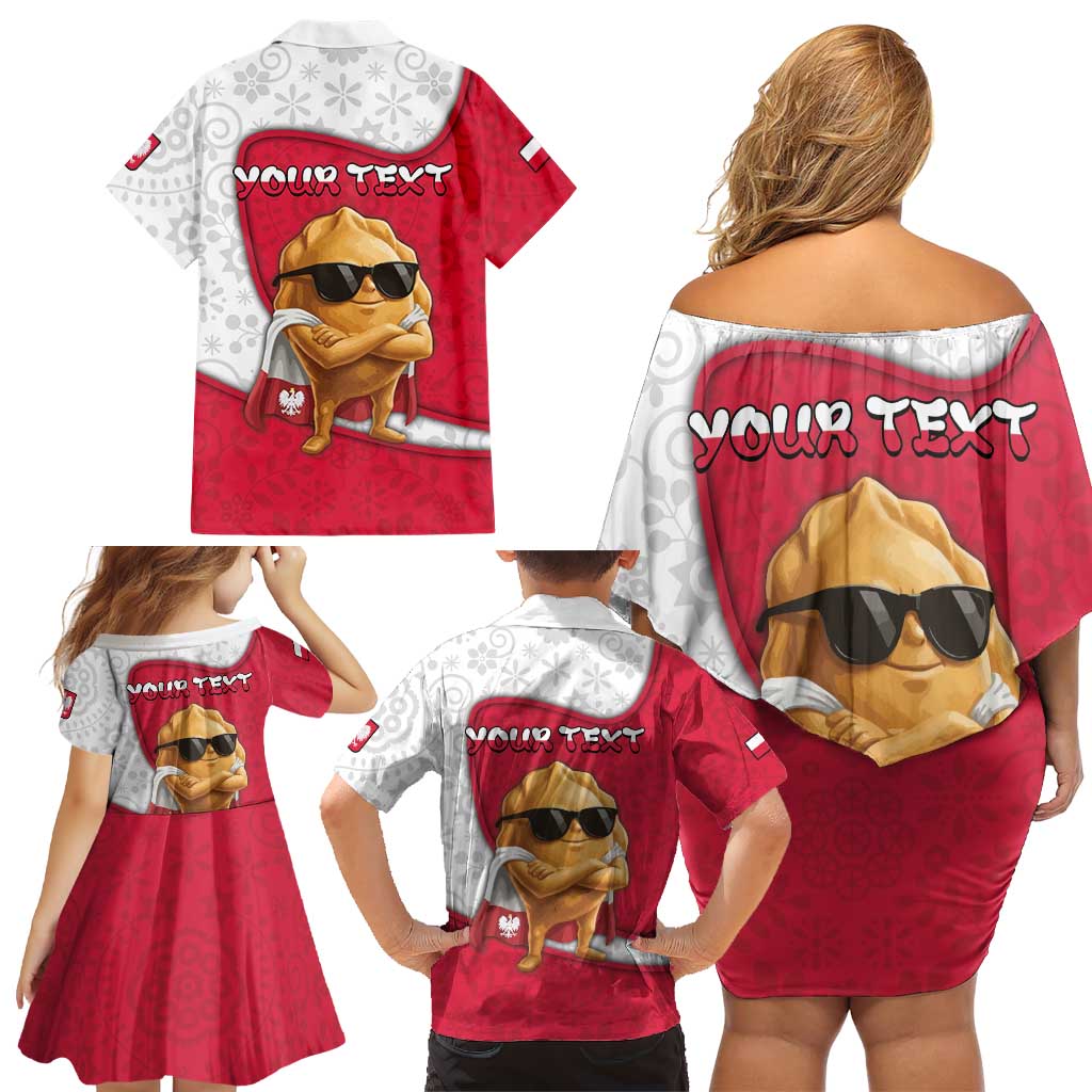 Personalized Poland Family Matching Off Shoulder Short Dress and Hawaiian Shirt The Cool Pierogi Funny Style