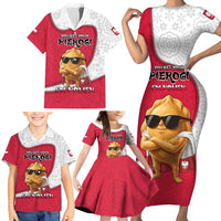 Personalized Poland Family Matching Short Sleeve Bodycon Dress and Hawaiian Shirt The Cool Pierogi Funny Style