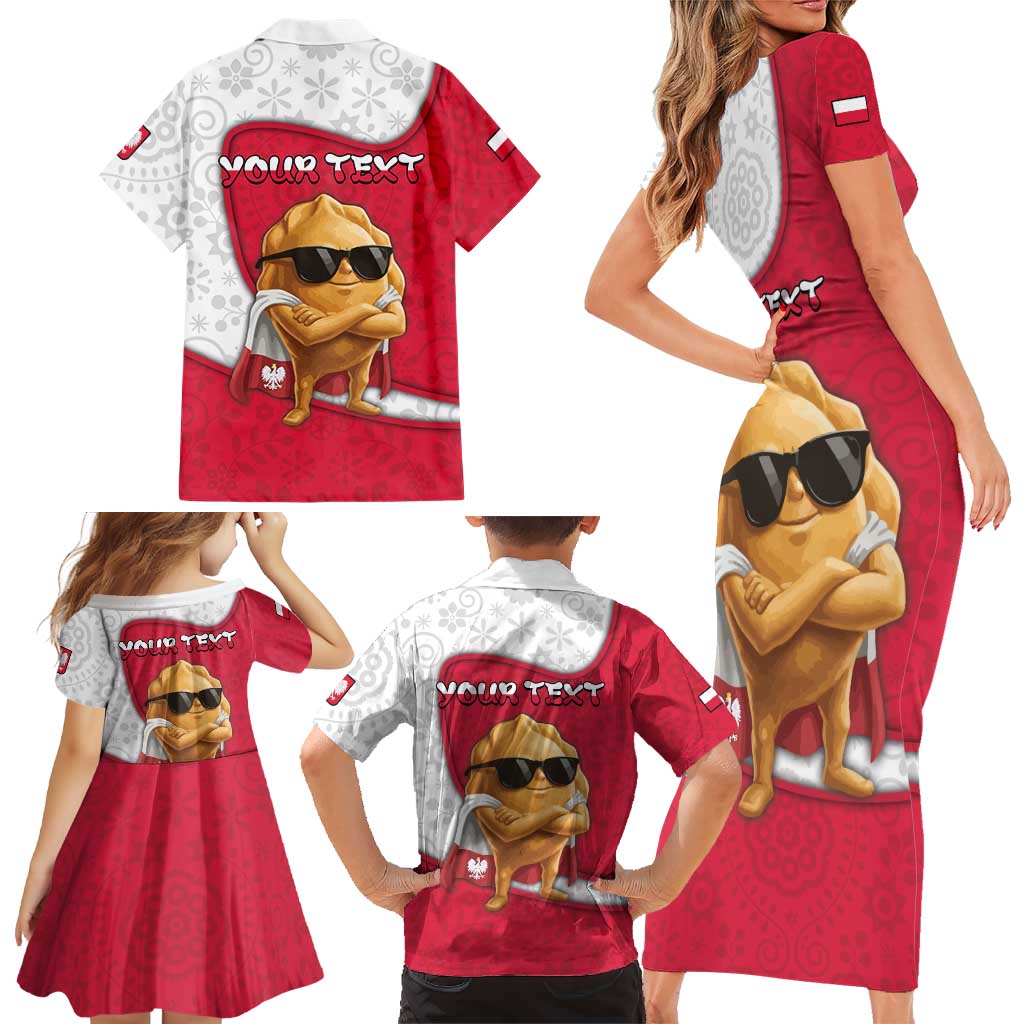 Personalized Poland Family Matching Short Sleeve Bodycon Dress and Hawaiian Shirt The Cool Pierogi Funny Style