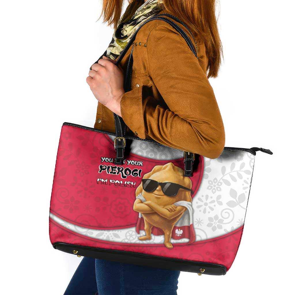 Poland Leather Tote Bag The Cool Pierogi Funny Style